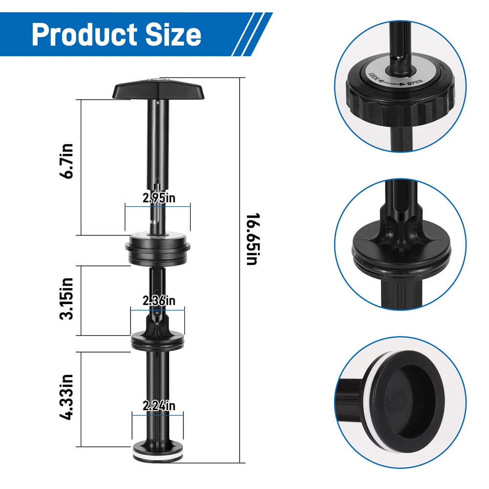 GUOJINJISM close-up of reinforced stainless steel shaft for long-lasting strength