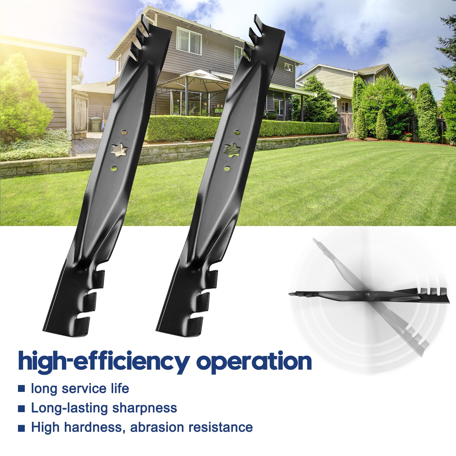 GUSUHAWK two blades with included nuts ready for quick installation