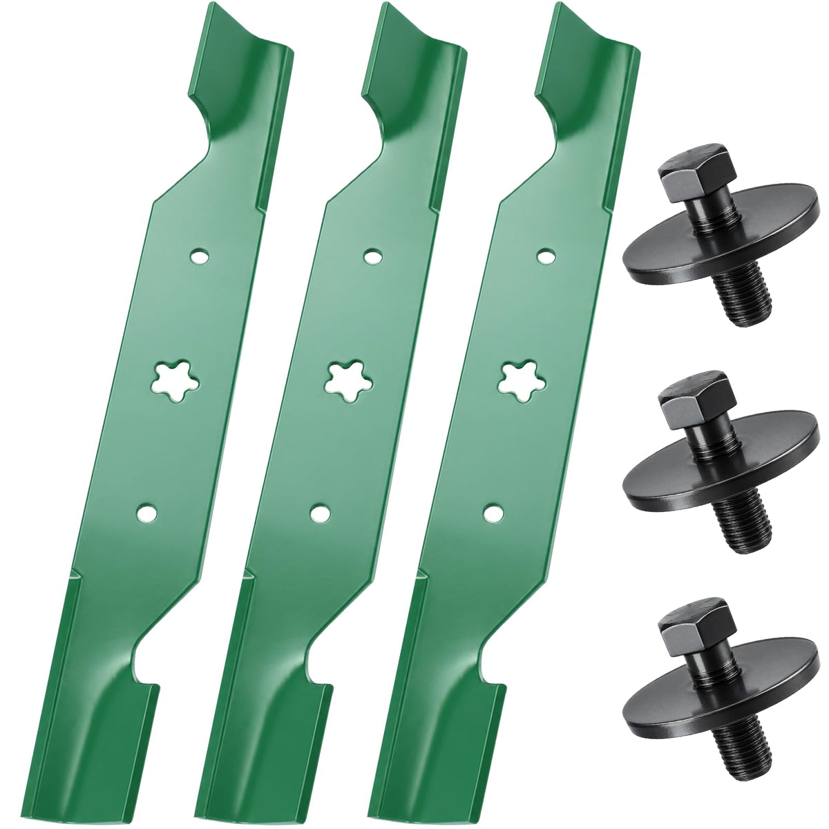 GUSUHAWK front view of three blades showing ready-to-install set and fit