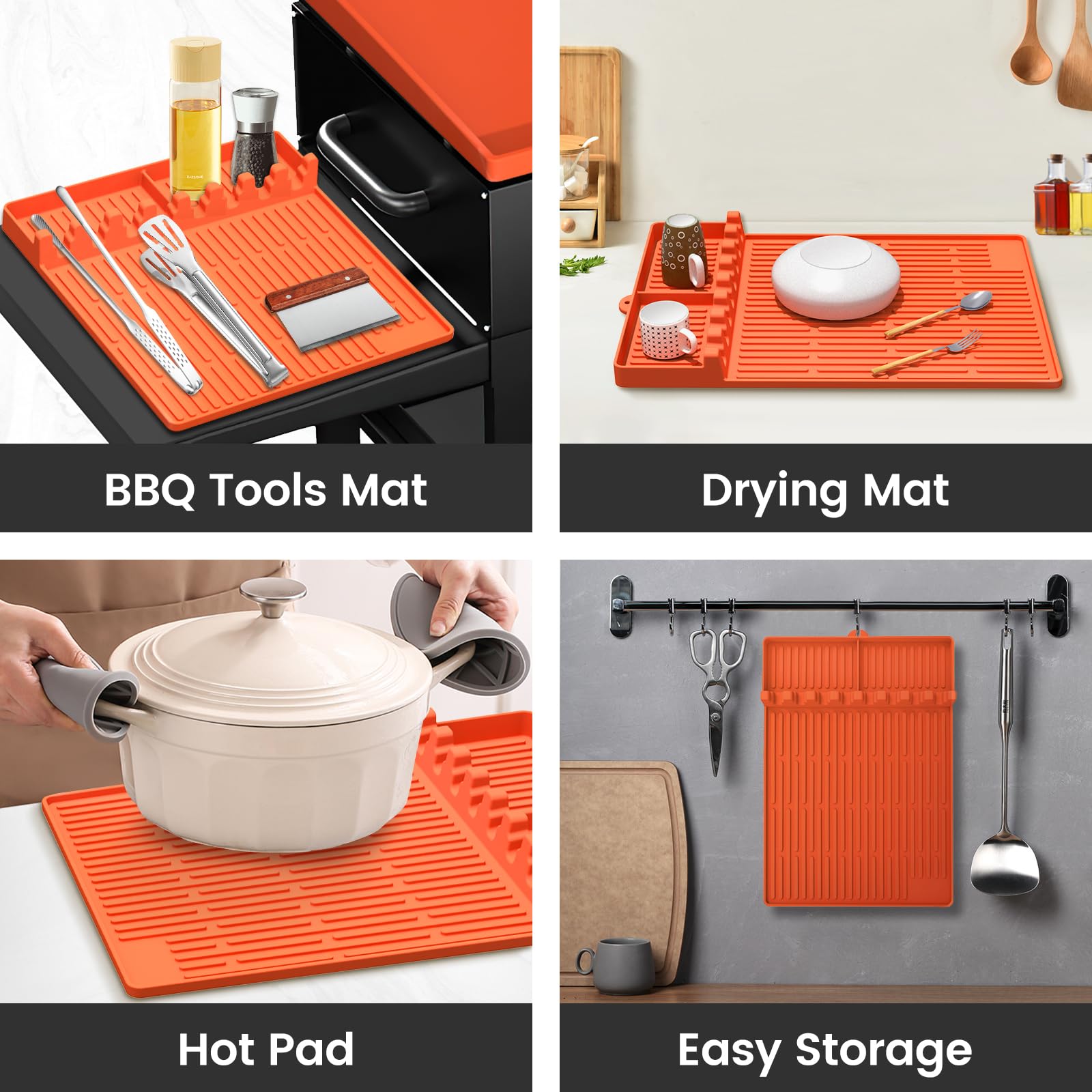 GUSOYO mat used to cook eggs on griddle showing easy release and quick cleanup