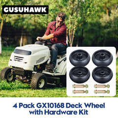 GUSUHAWK side profile of GX10168 wheel illustrating correct deck clearance