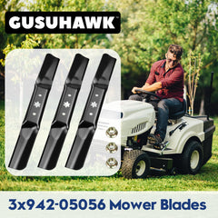 GUSUHAWK close-up of pre-sharpened cutting edge for cleaner grass cuts