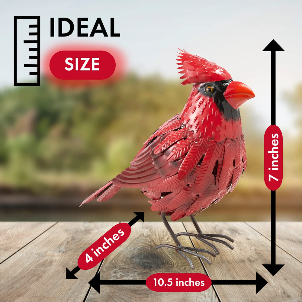 GUTE side profile of cardinal sculpture demonstrating natural silhouette