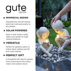 GUTE side profile of girl statue showing detailed sculpt and posture