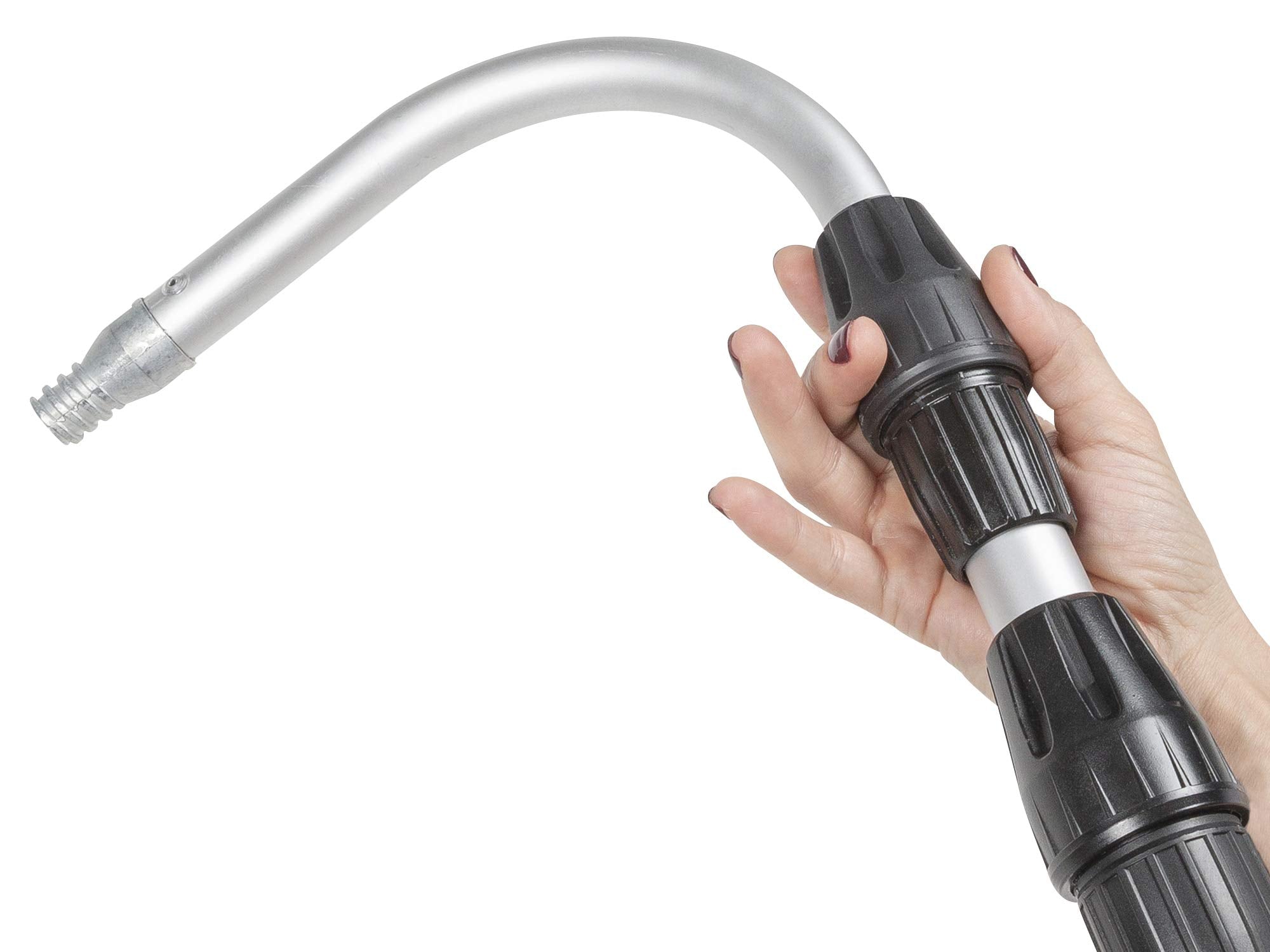 GUTTER MASTER hose connection and flow control valve detail for adjustable water pressure