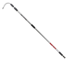 GUTTER MASTER front view of pro pole showing full wand and curved head for safe gutter cleaning