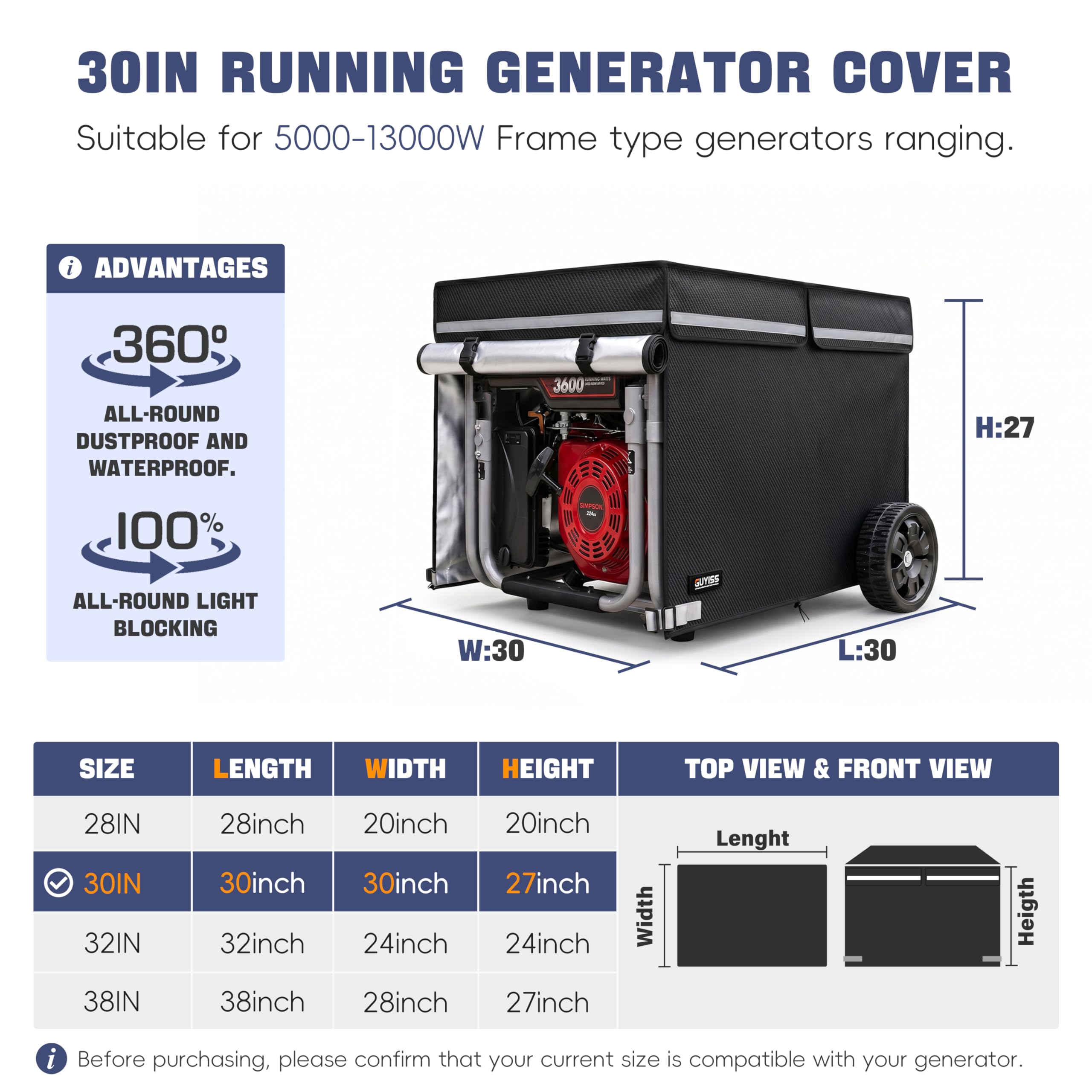 GUYISS roll-up side panel open to allow ventilation while running