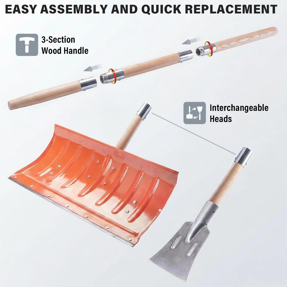 GVCVHVCV high-carbon steel ice blade detail breaking compacted ice efficiently
