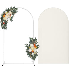 GWEUZMALL arch stand front view showing complete setup and clean backdrop