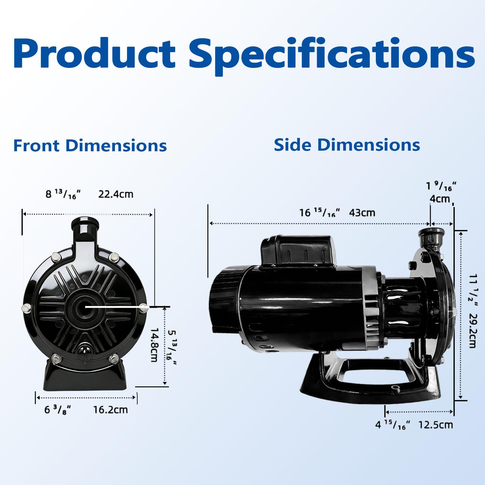 GXW PB4-60 inlet and outlet ports demonstrating 3/4" NPT plumbing fit