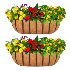 GYATSOCYG front view of 24-inch window basket showing sleek railing-ready design and durability