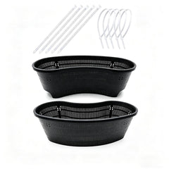 Gyfofix front view of two kidney-shaped baskets showing durable construction and ready-to-use benefit