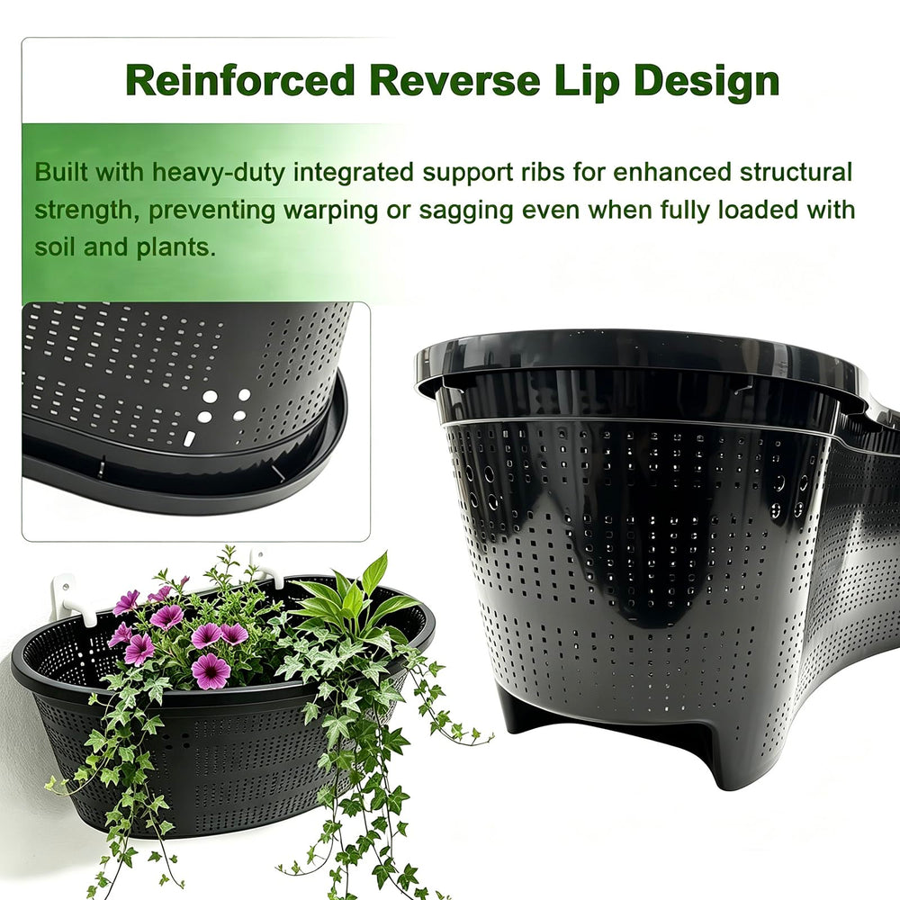 Gyfofix basket lowered onto pond shelf showing secure fit and natural look benefit
