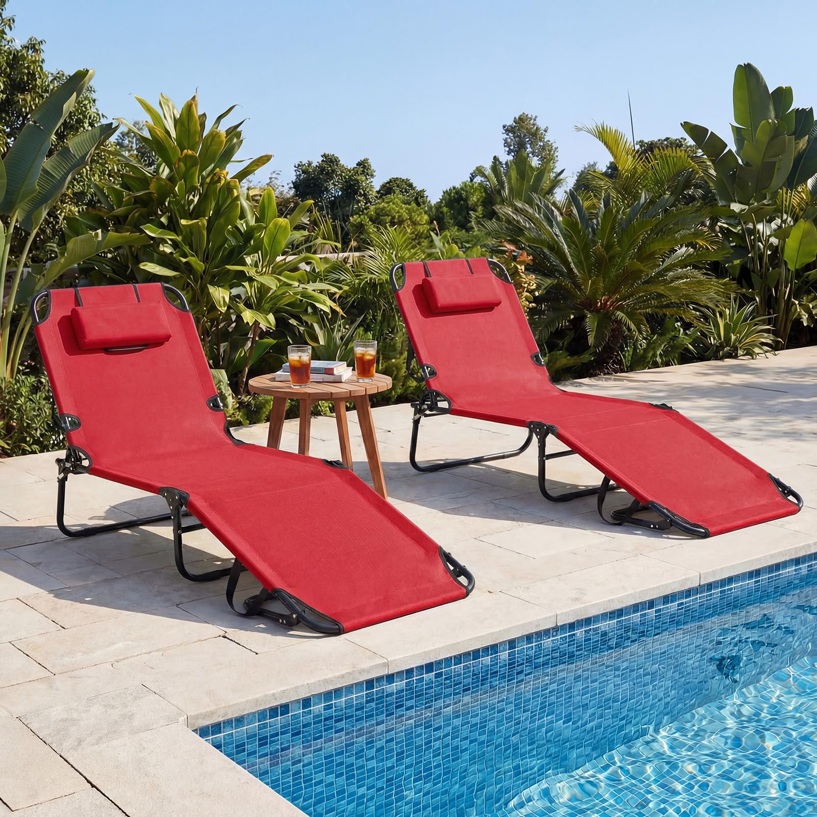 GYMAX top-down view of face hole with removable pillow for comfortable tanning