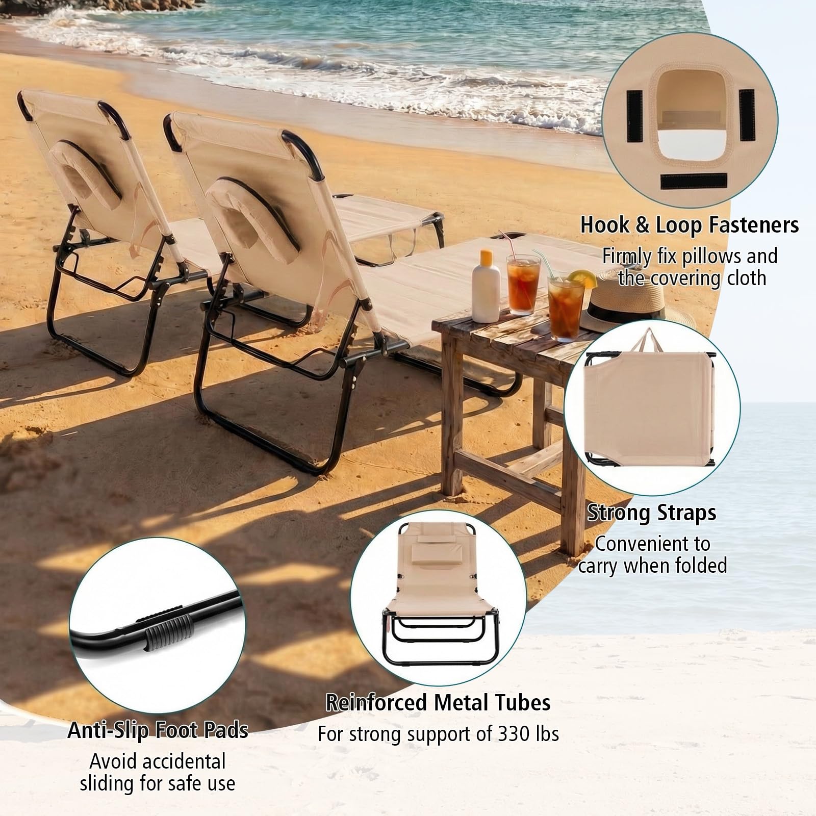 GYMAX face hole detail with cover, enabling comfortable back tanning
