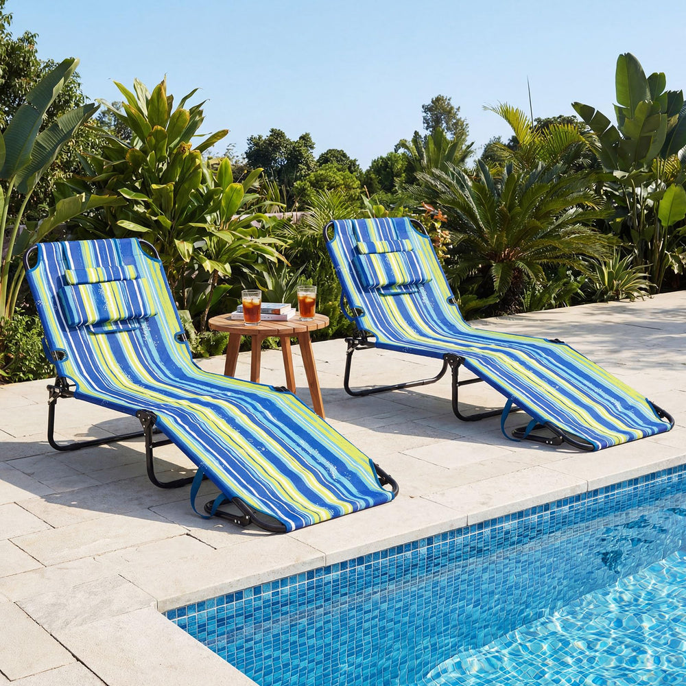 GYMAX lifestyle beachside setup showing portable relaxation benefits