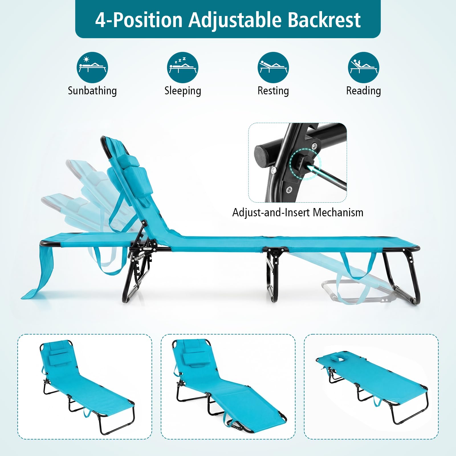 GYMAX recliner demonstrating multiple positions for customized comfort