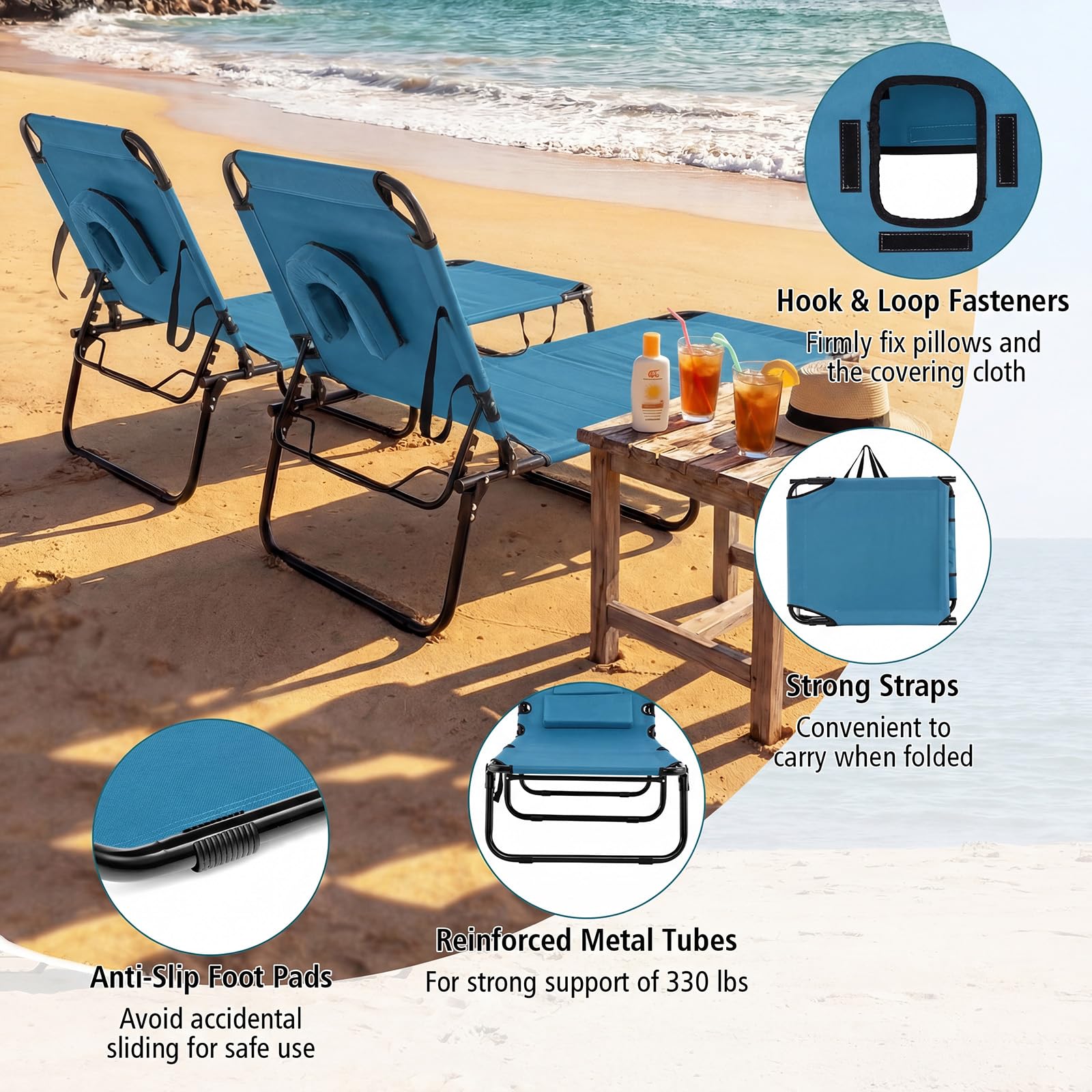 GYMAX three removable pillows with zip covers showing easy cleaning benefit