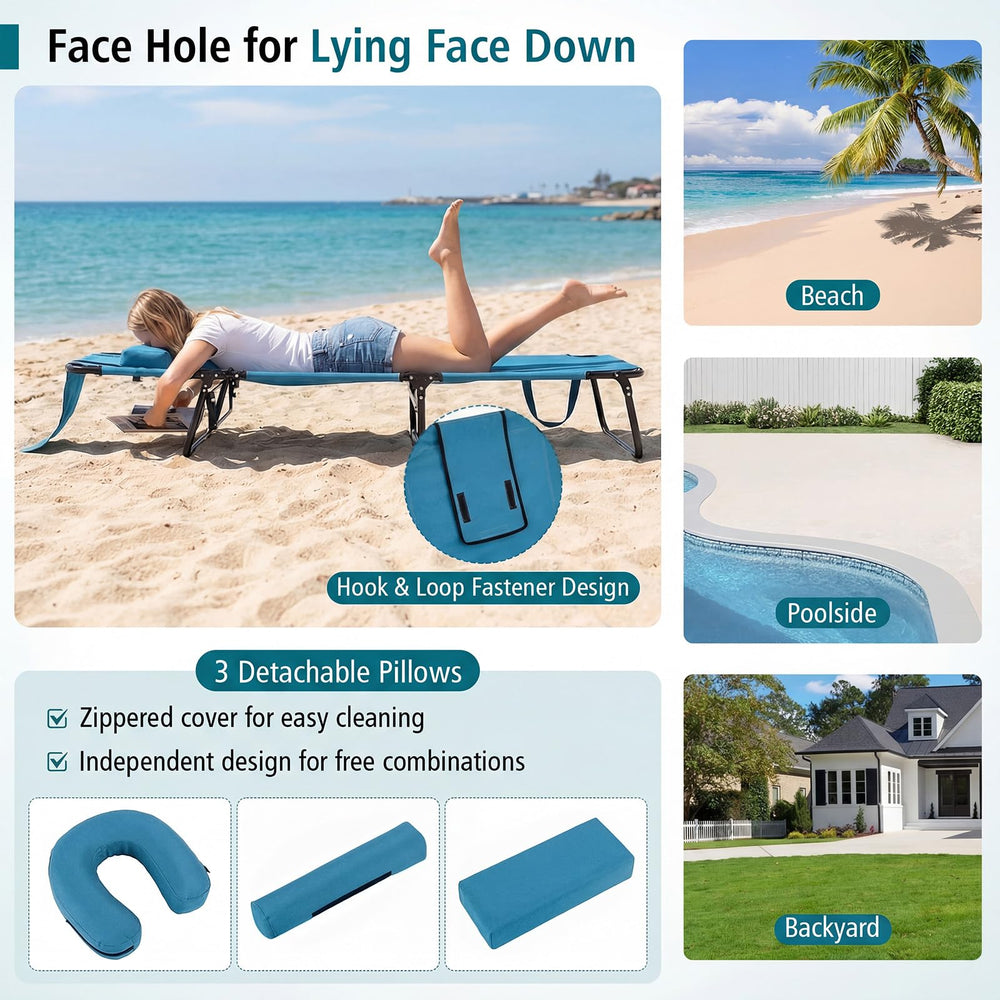 GYMAX reclined on sand at beach illustrating comfortable sunbathing posture