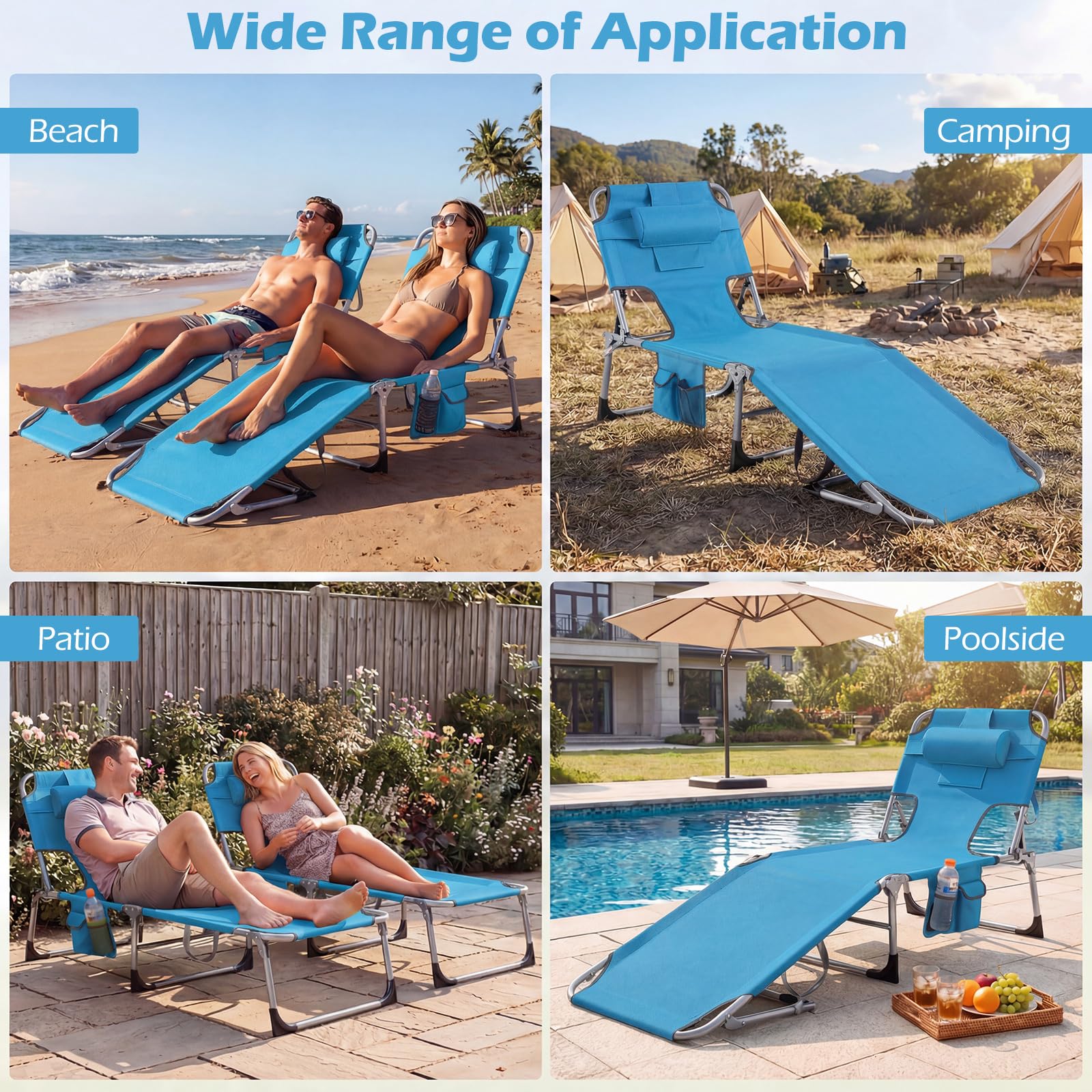GYMAX side pocket and cup holder keeping essentials accessible while lounging