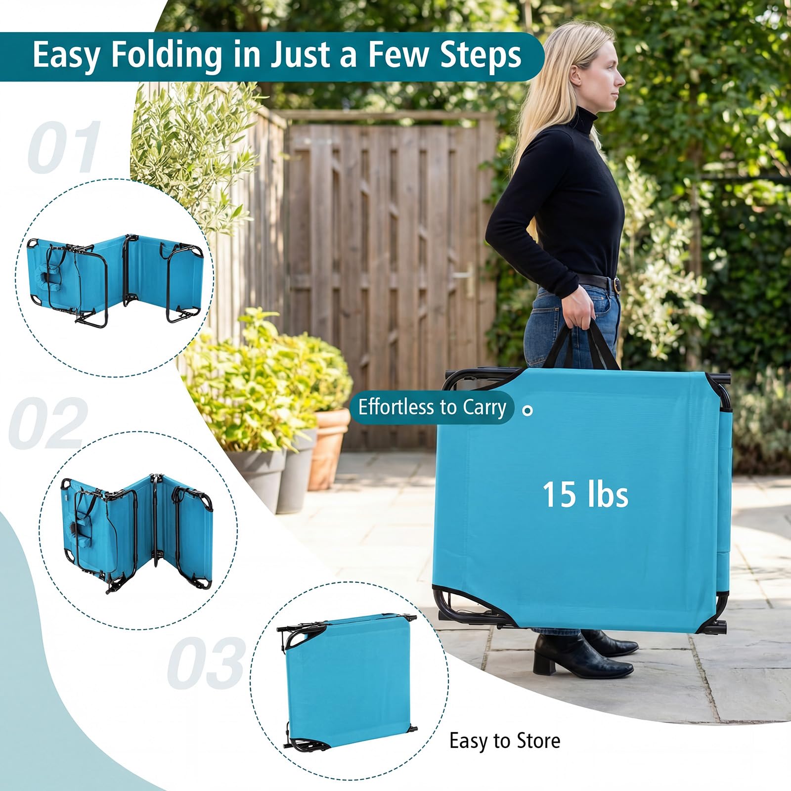 GYMAX leg rest extended supporting legs to reduce pressure and add comfort
