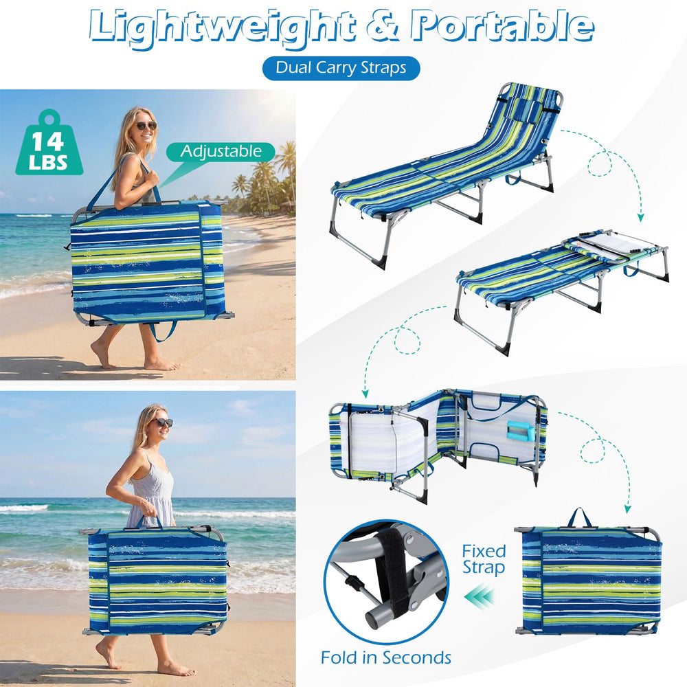 GYMAX outdoor beach setup showing comfortable lounging by the water