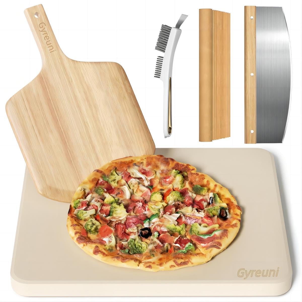 Gyreuni piedra frontal 16x14 para horno y parrilla, base crujiente garantizada