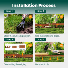 GZGNEEVL installed along garden path illustrating tidy separation and improved curb appeal