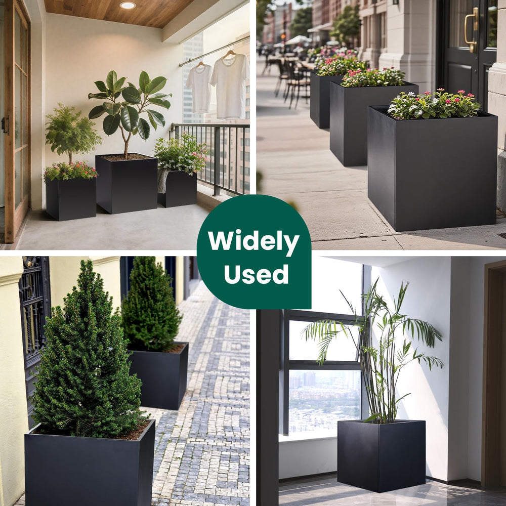 GZGNEEVL planter on patio with shrubs illustrating curb appeal and versatility