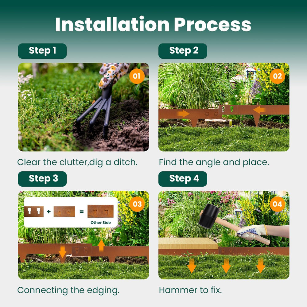 GZGNEEVL ruler beside strip showing 40-inch length and easy planning benefit
