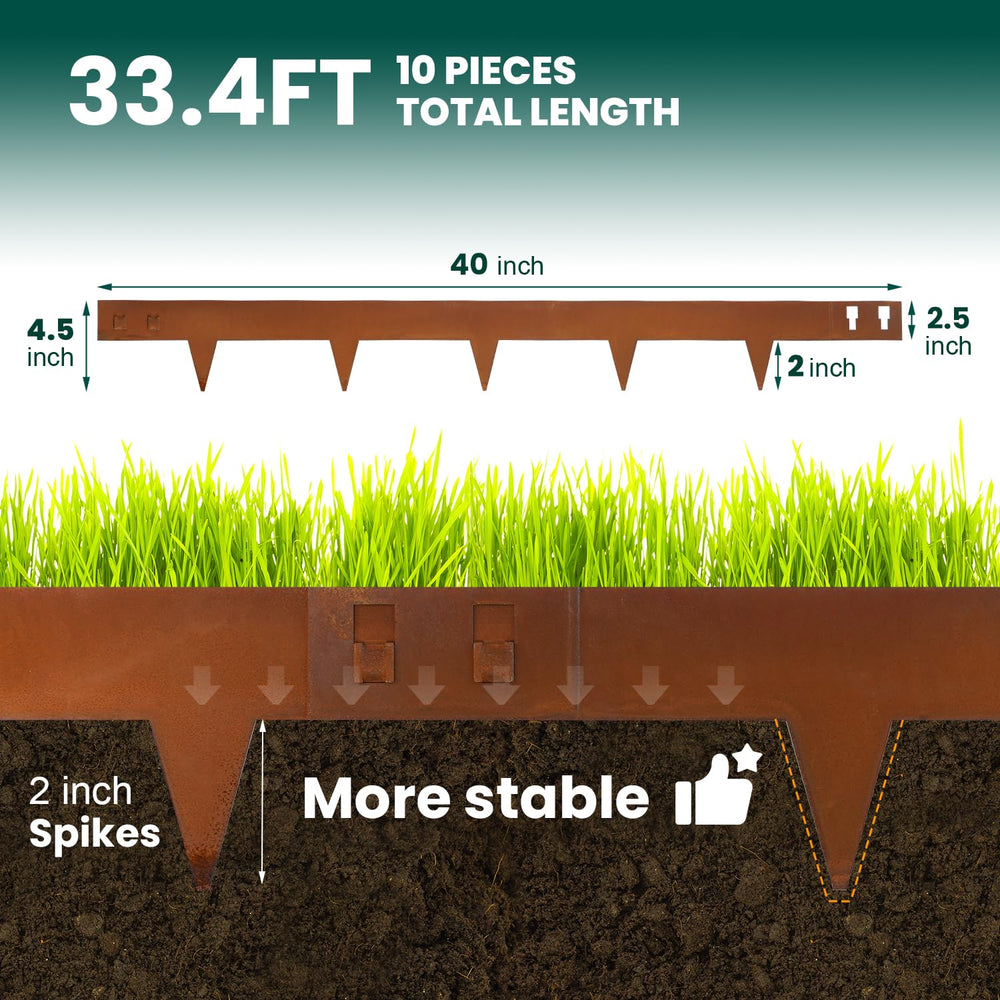 GZGNEEVL side profile of spikes showing 2-inch anchoring for stability benefit