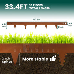 GZGNEEVL side profile of spikes showing 2-inch anchoring for stability benefit