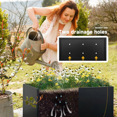 GZLVSOW planter assembled on patio demonstrating stylish outdoor use