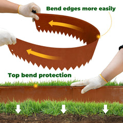 GZLVSOW installed in a garden bed showing clean mulch containment benefit