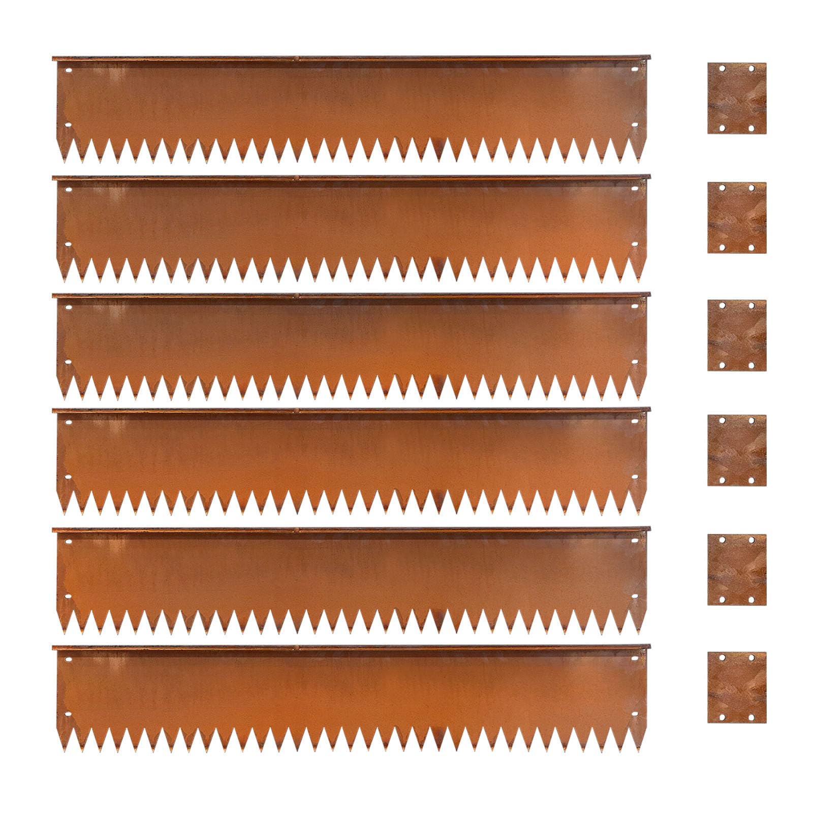 GZLVSOW front view of corten steel edging showing clean modern border benefit