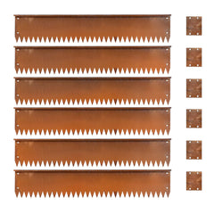 GZLVSOW front view of corten steel edging showing clean modern border benefit
