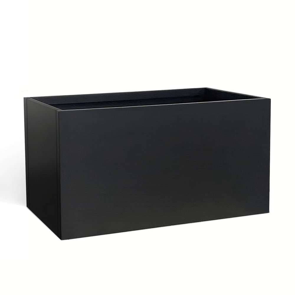 GZLVSOW front view of 36" metal planter showing modern curb appeal and durability