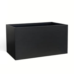 GZLVSOW front view of 36" metal planter showing modern curb appeal and durability