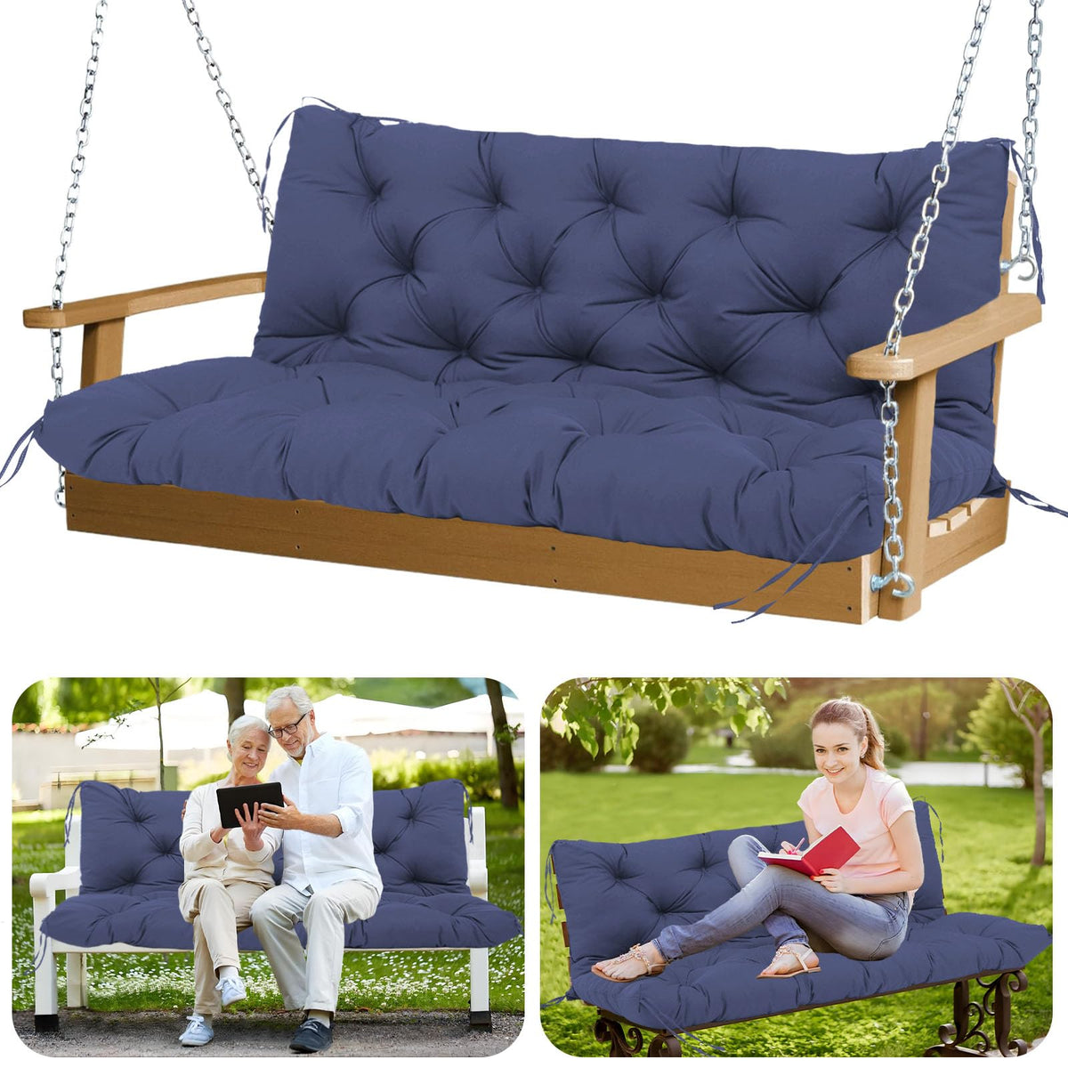 GZXAGZJ front view navy blue cushion showing full coverage and comfort