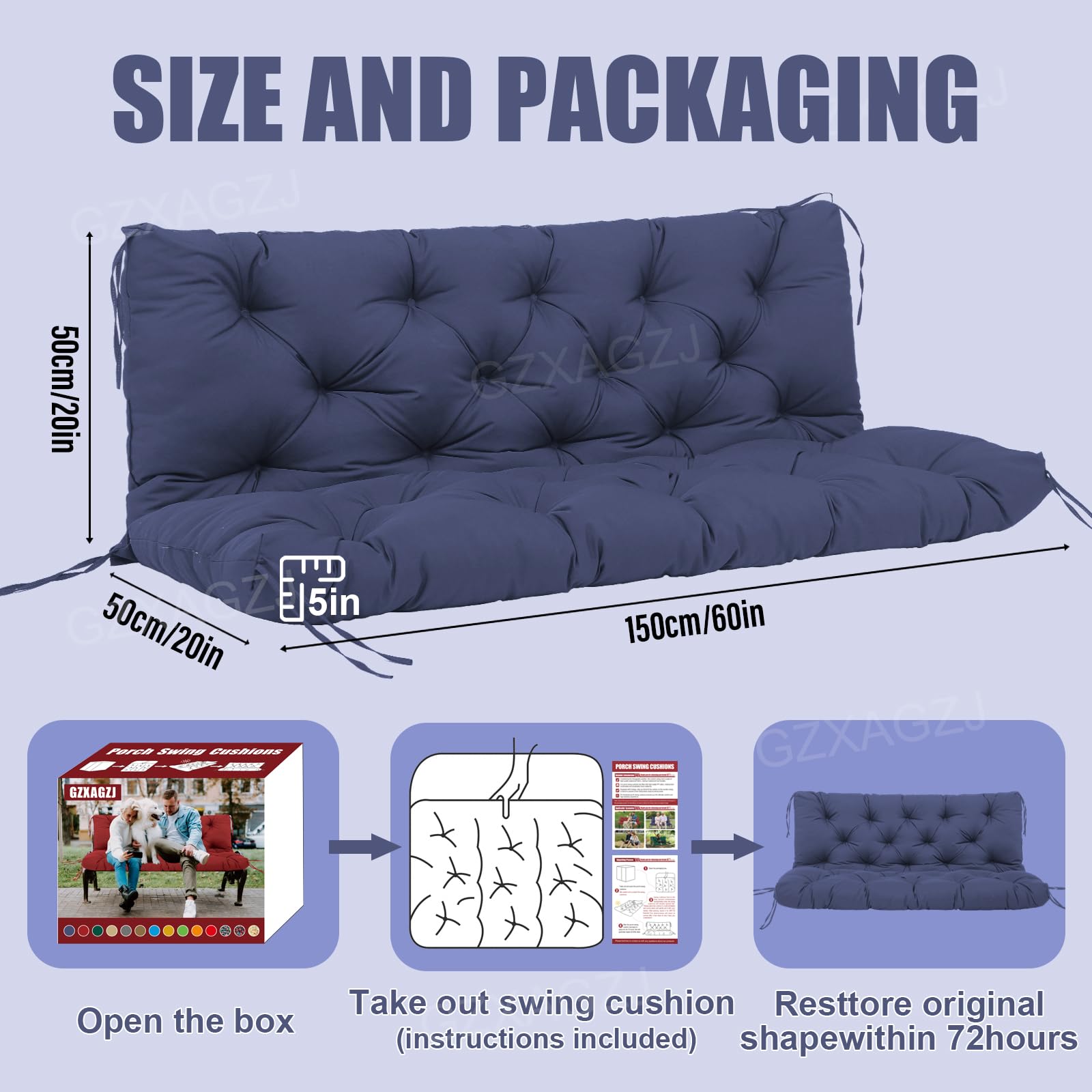 GZXAGZJ cushion next to ruler demonstrating accurate 60 by 40 inch size