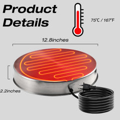 H&G lifestyles heated base installed in coop under waterer demonstrating accessible thawed water