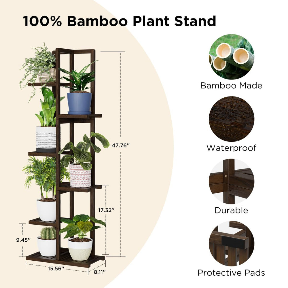 H HOMEXIN corner placement demonstrating space-saving vertical plant display