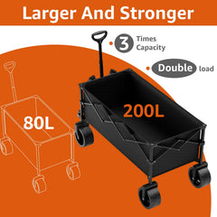 HAAGEEP extendable handle and 360° front wheel for effortless steering