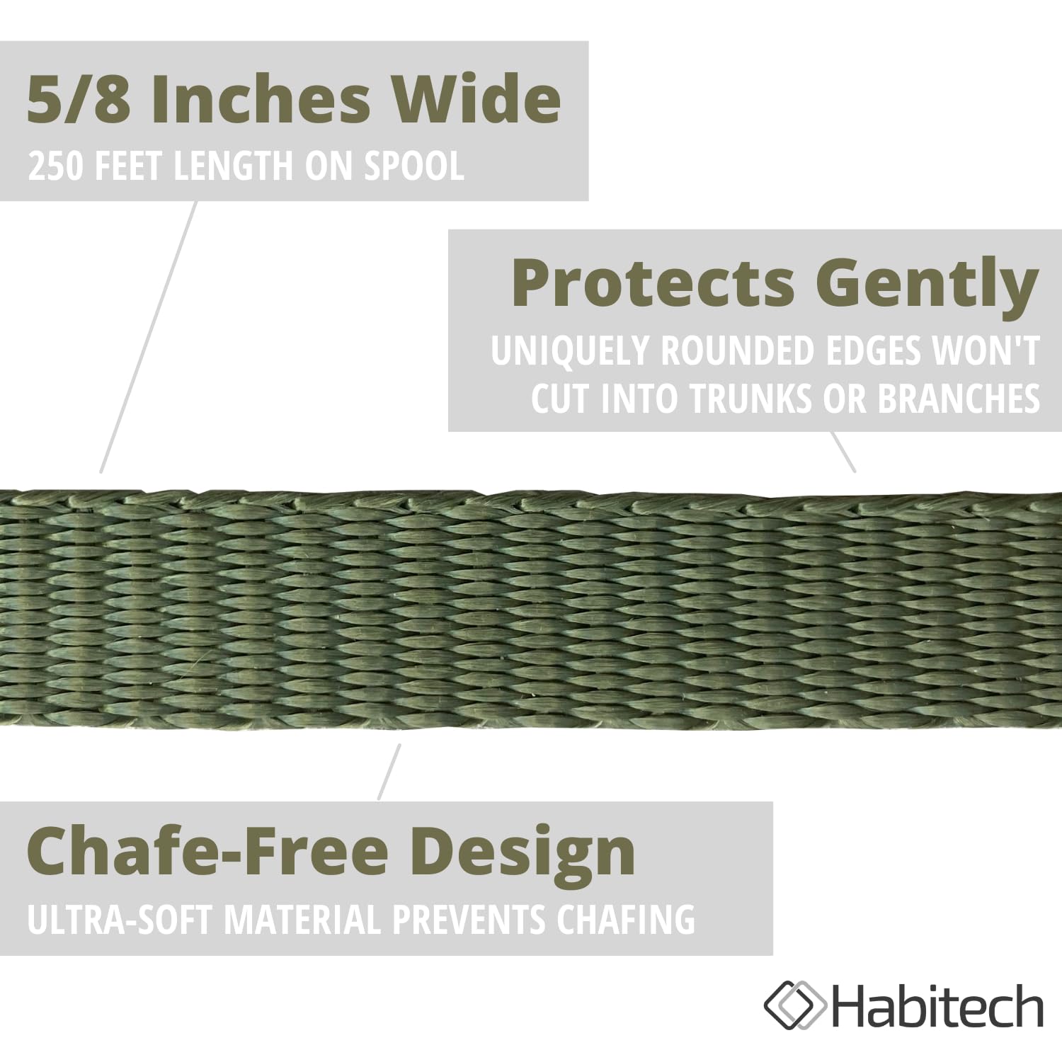 Habitech roll held in hand showing scale and long 250-foot convenience