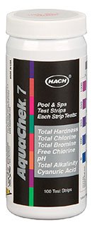 HACH AquaChek front packaging showing 100 strips and benefits