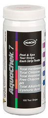HACH AquaChek front packaging showing 100 strips and benefits
