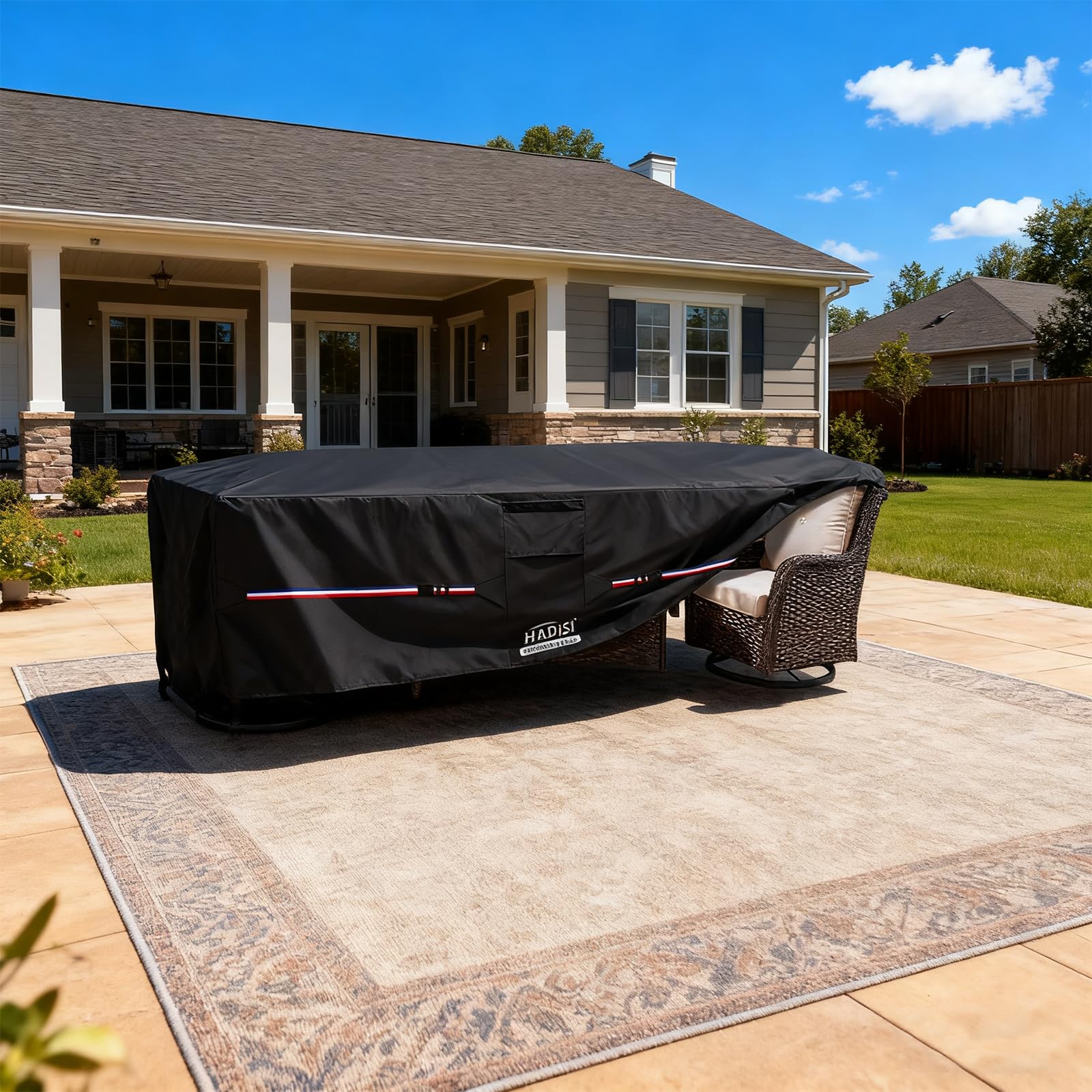 Hadisi folded cover stored compactly for easy transport and storage