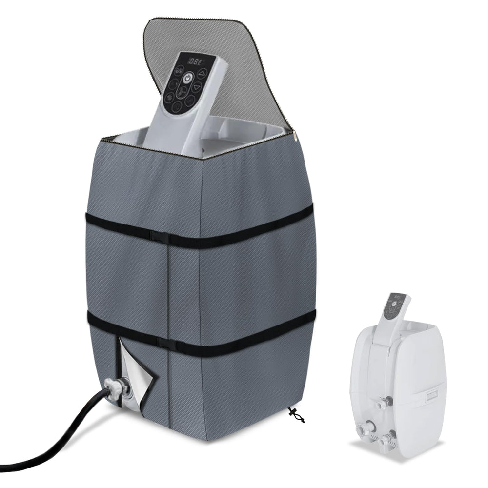 Hadisi front view of square pump cover protecting pump outdoors