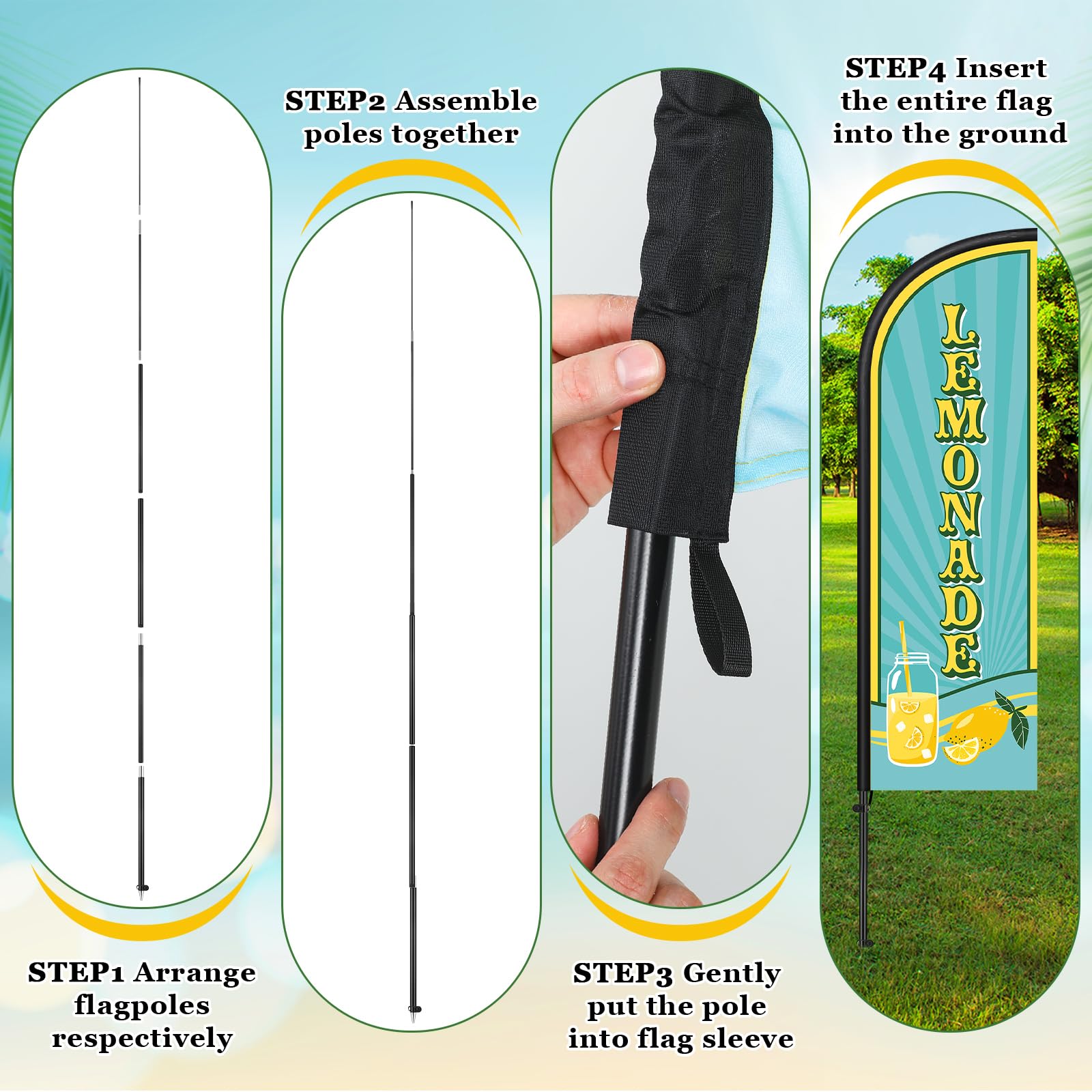 Hahafelt banner edge detail demonstrating reinforced stitching