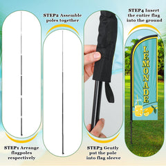 Hahafelt banner edge detail demonstrating reinforced stitching